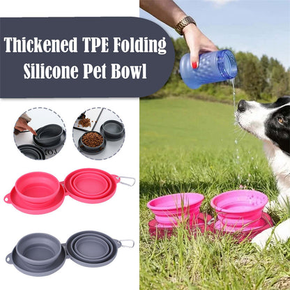 Foldable Double Travel Bowl