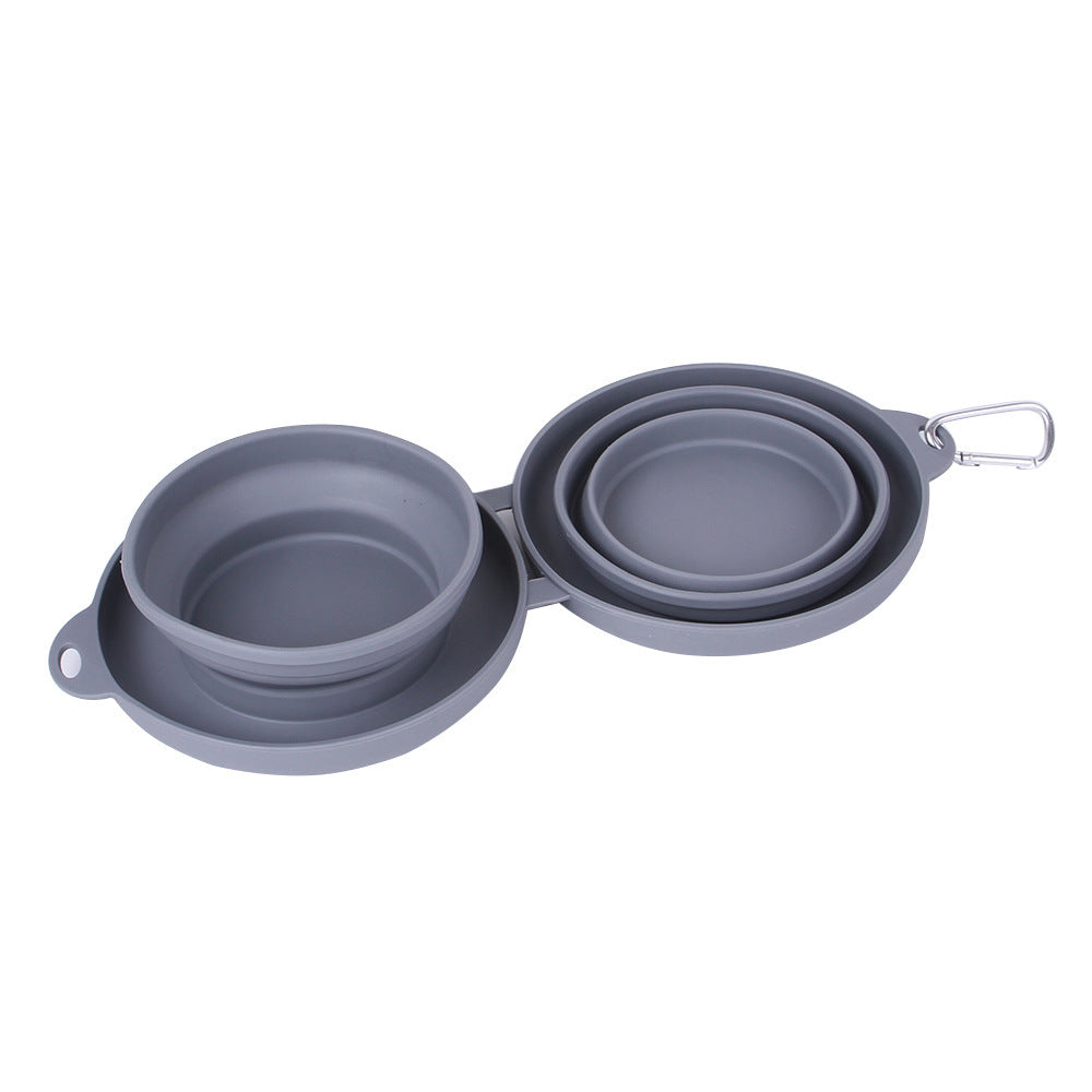 Foldable Double Travel Bowl