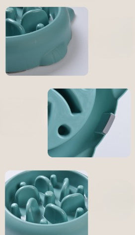 Anti-Gulping Slow Feeder Bowl for Dogs & Cats