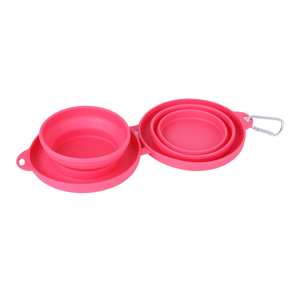Foldable Double Travel Bowl